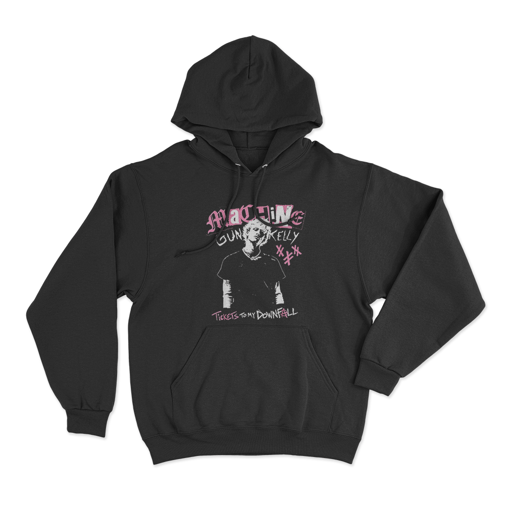 Machine Gun Kelly Tickets to My Downfall Unisex Hoodie Black Machine Gun Kelly Tickets to My Downfall Unisex Hoodie Black